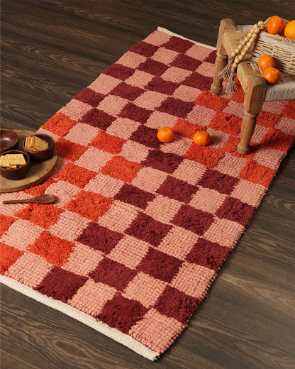 Autumn Grid Handwoven Rug
